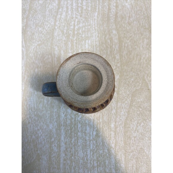5 Vintage Pottery Coffee Cups / Mugs Unique Design with Wine Glass Style Base - Picture 11 of 16